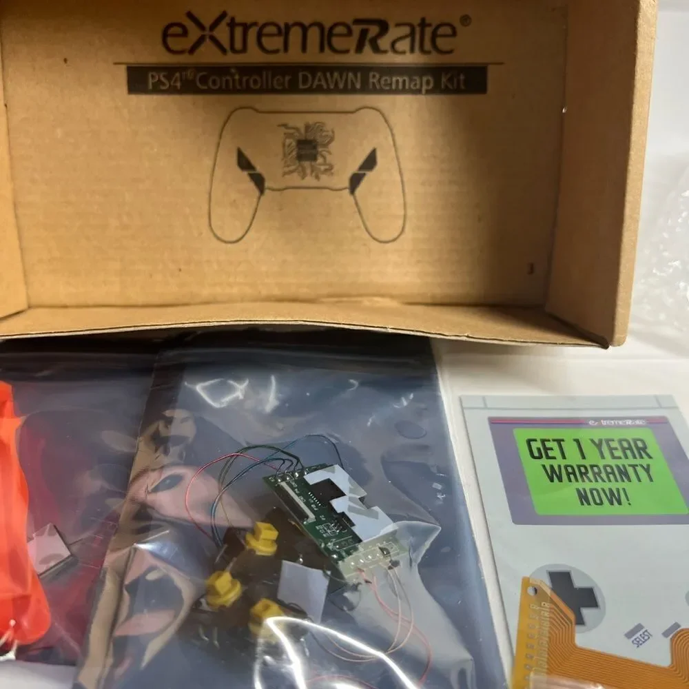 XtremeRate White Dawn Programable Remap Kit for PS4 Controller & 4 Back